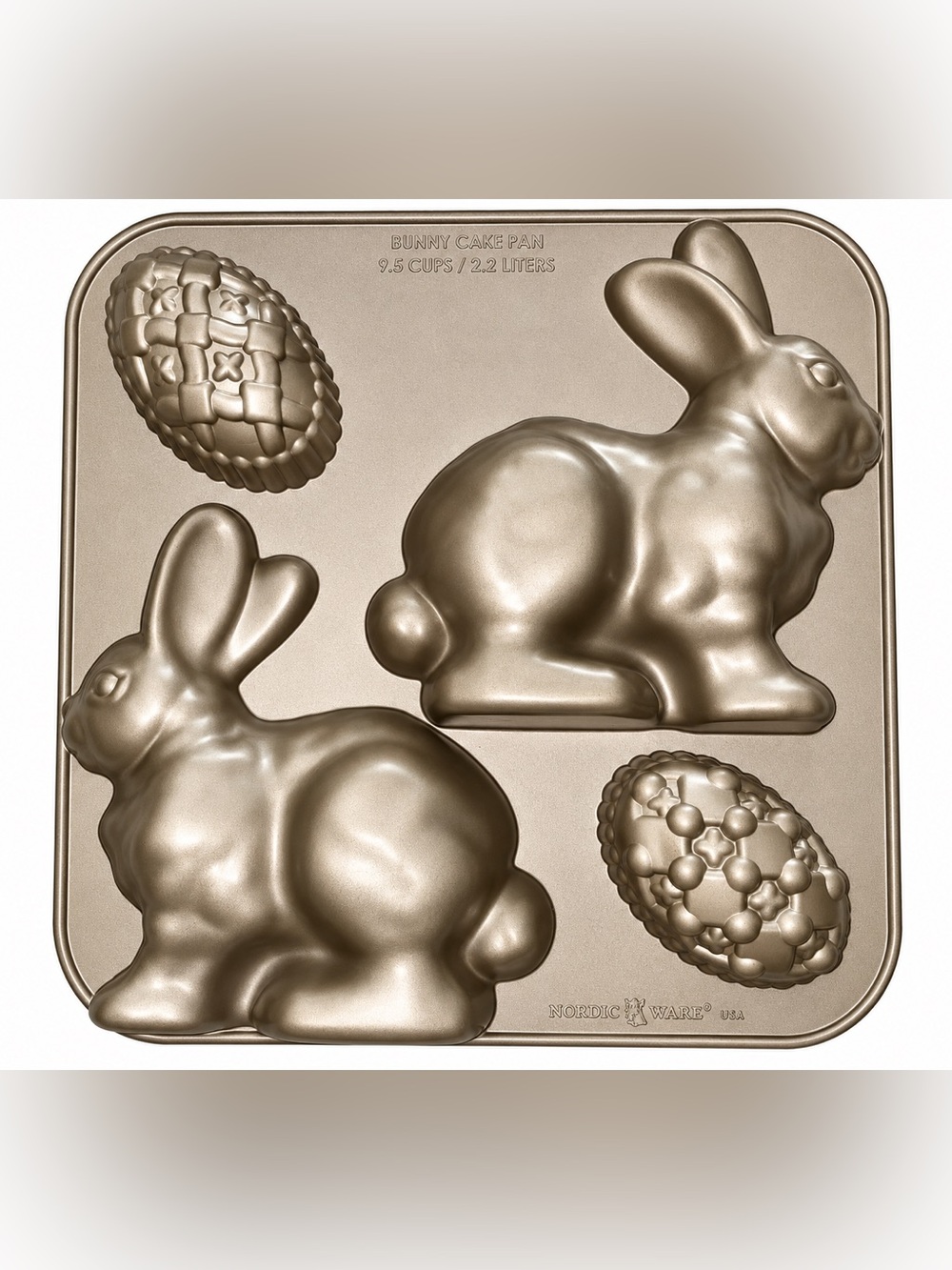 Nordic Ware Bunny Cake Pan Easter Rabbit Egg Mold 9.5 Cup USA